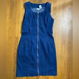 Together Denim Zipper Dress